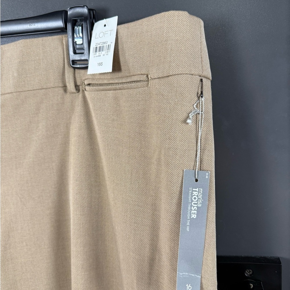 LOFT Tailored Tan Trousers Women’s 16S Office NWT! - Picture 2 of 10